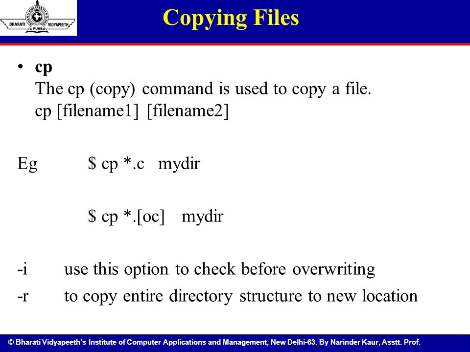 unix copy directory recursive overwrite a file